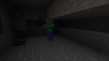 Zombie Holding Obsidian Sword