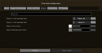 Pixel-Hud Config Screen Elytra