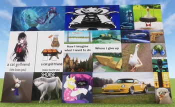A few of the paintings in the pack