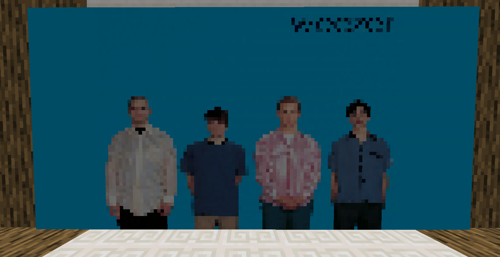 Painting of Weezer's "The Blue Album"
