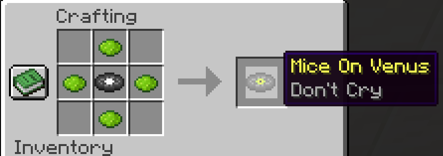Mice On Venus Music Disc Recipe