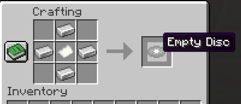Empty Disc Crafting Recipe