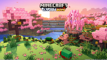 Here you can see it tweaks background image and Minecraft logo.