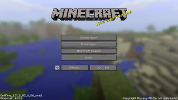 1.7 Main Menu