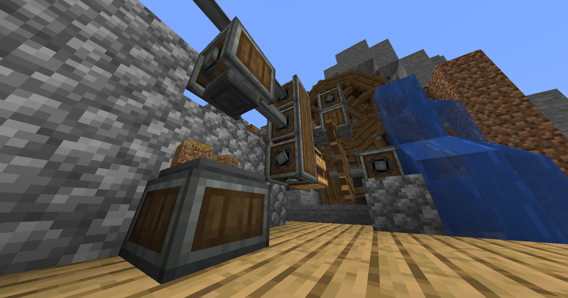 create factory powered by some waterwheels.