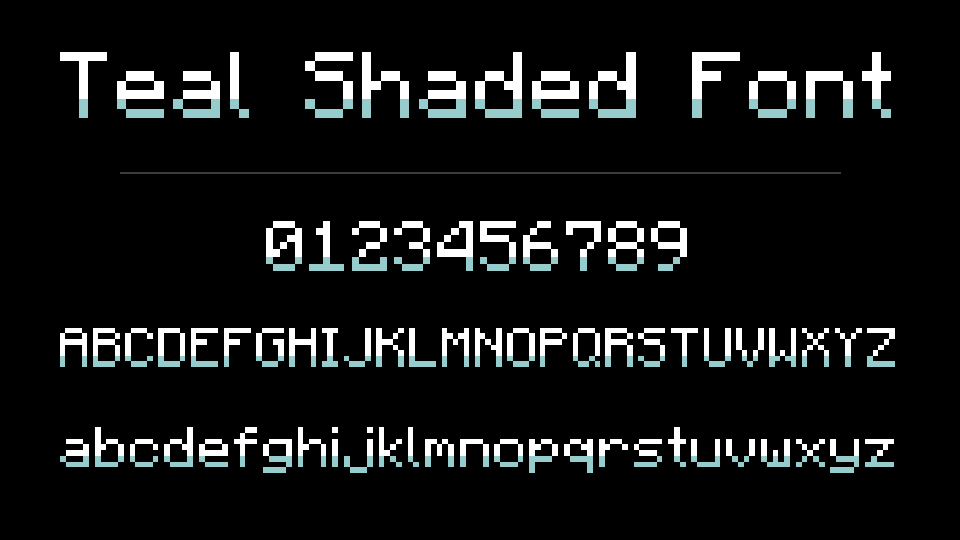 Teal Shaded Font