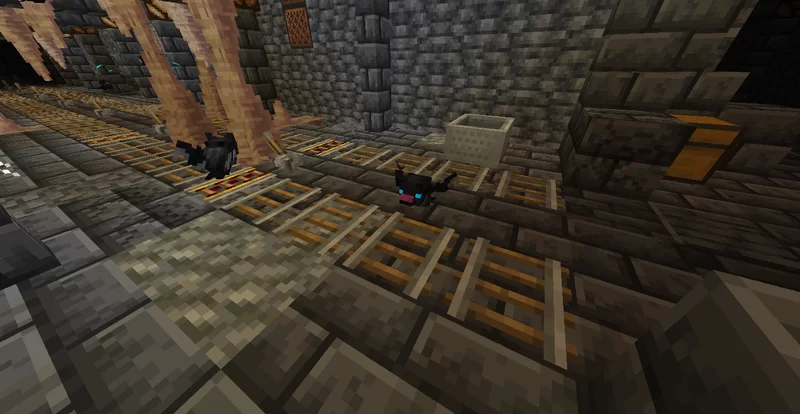 Black Bat in a custom mineshaft