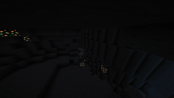 cave with fake diamonds