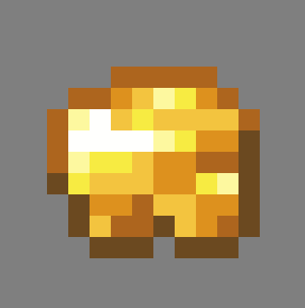 A raw gold nugget