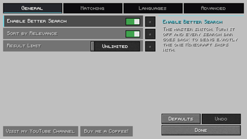 Menu Genaral Tab