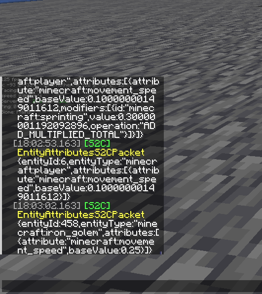 Example chat output