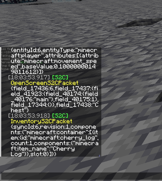Example chat output