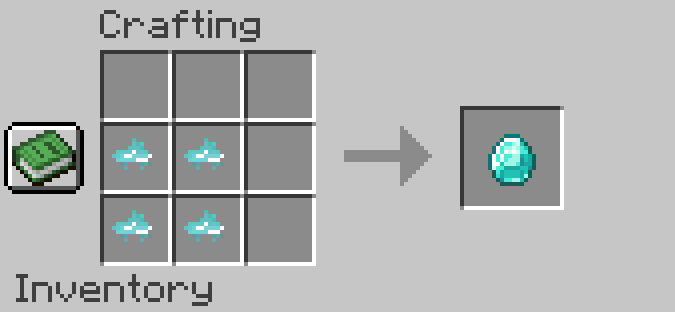 Raw Diamonds to Diamonds Crafting Recipe