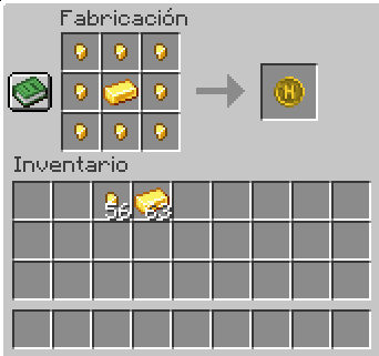 Crafting Gold Coins with Ingots and Nuggets