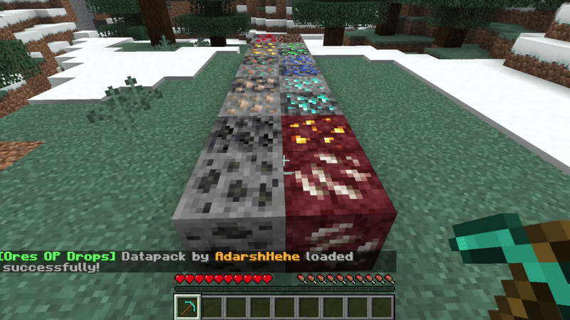 Breaking Ores Drop OP Items
