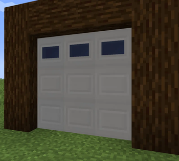 Closed garage door