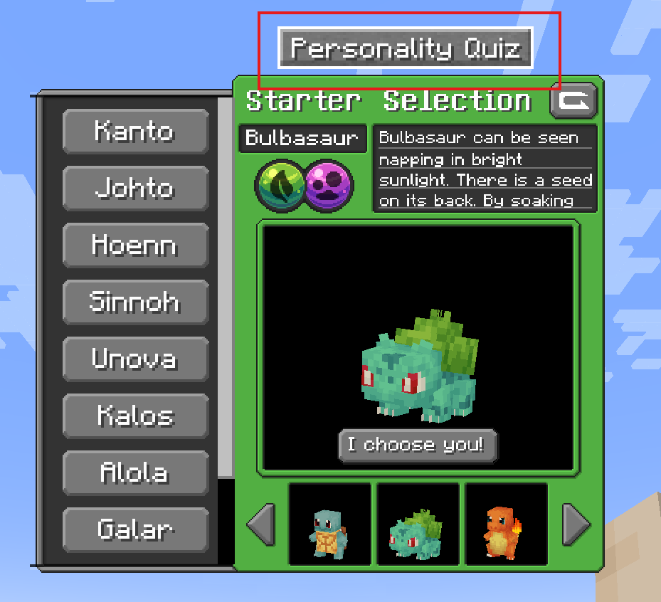 Personality Quiz Button Addition