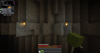 Place one moss block on the wall or roof