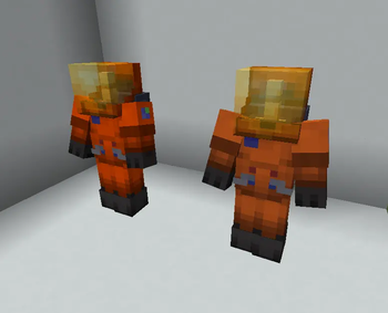 International orange spacesuits