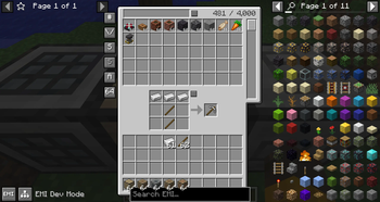 GUI of Storage Box with Crafting Grid