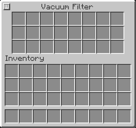 Vacuum filter GUI