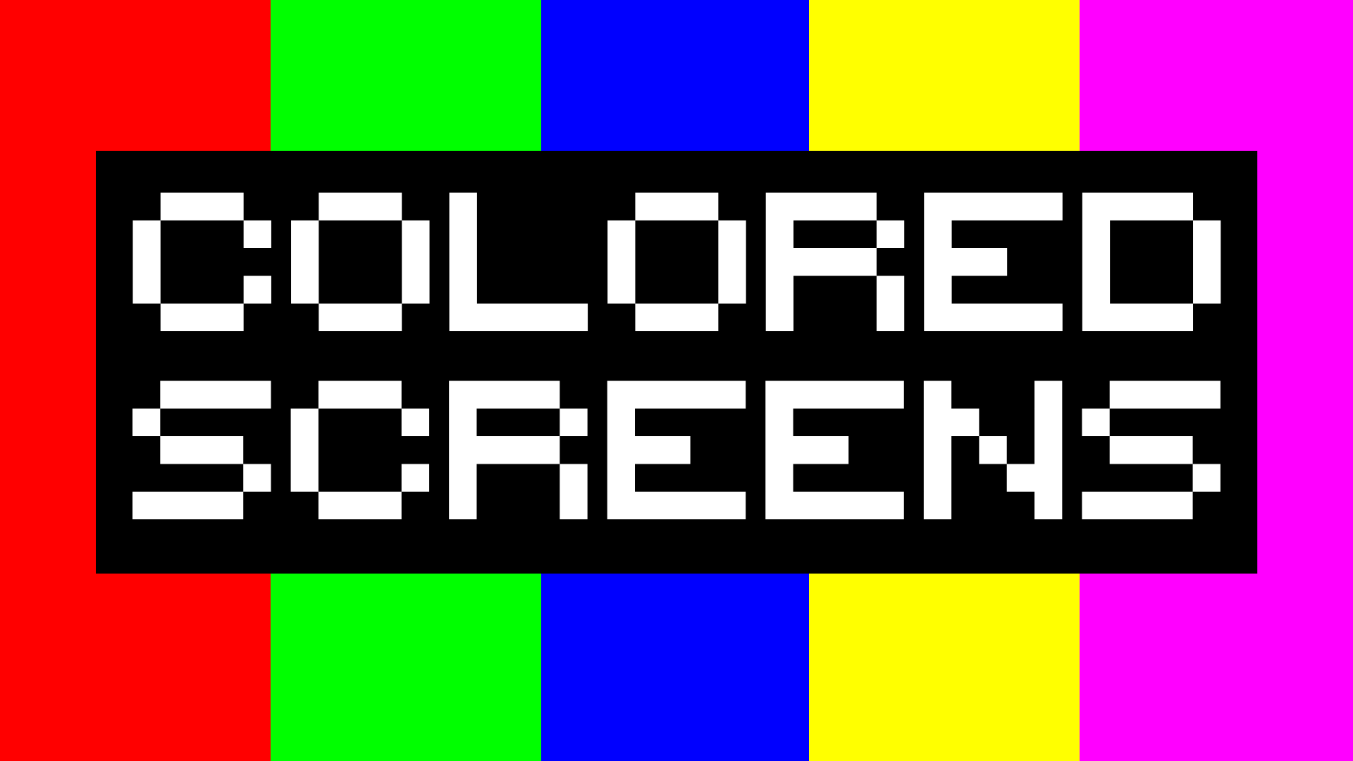 Colored Screens Banner