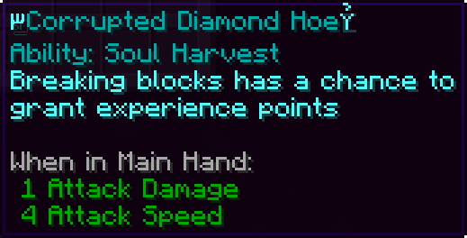 Corrupted Diamond Hoe's ability