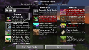 Resource packs