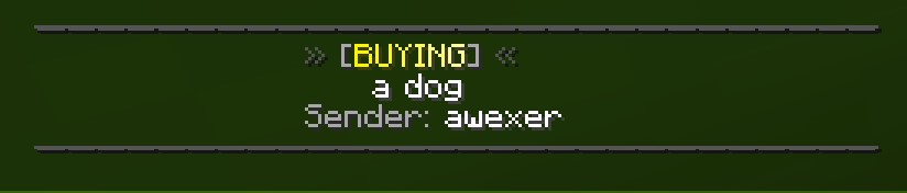 /buy <message> command preview