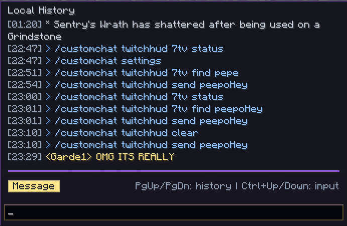 Custom Chat Message Mode
