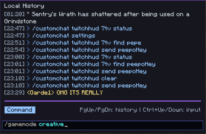Custom Chat Command Mode