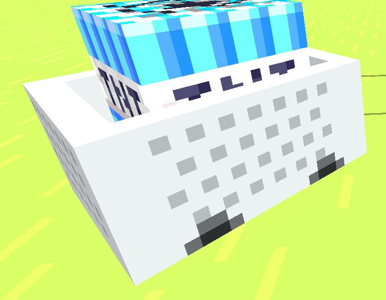 blue cart placed down