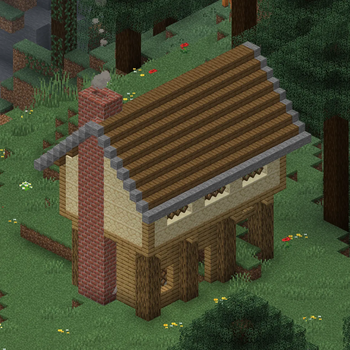 Simple house using corner blocks