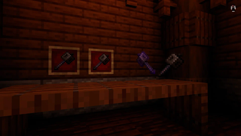 Maces in Item Frames and on the Ground