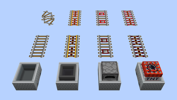 Clean Redstone - rails and minecarts + extra components