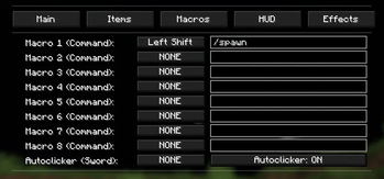 Macros Menu
