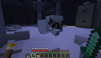 Player sneaking by a Hush Puppy