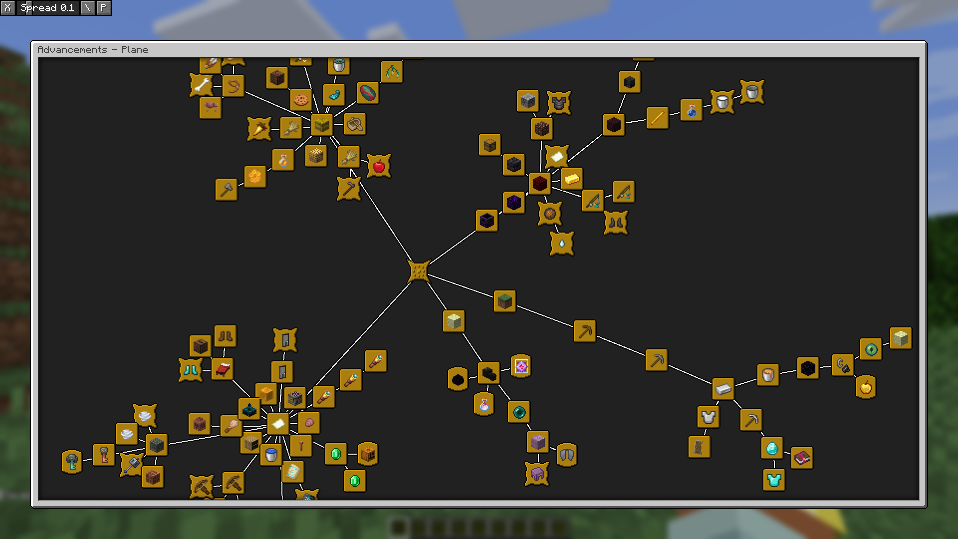 All advancements on a single screen!