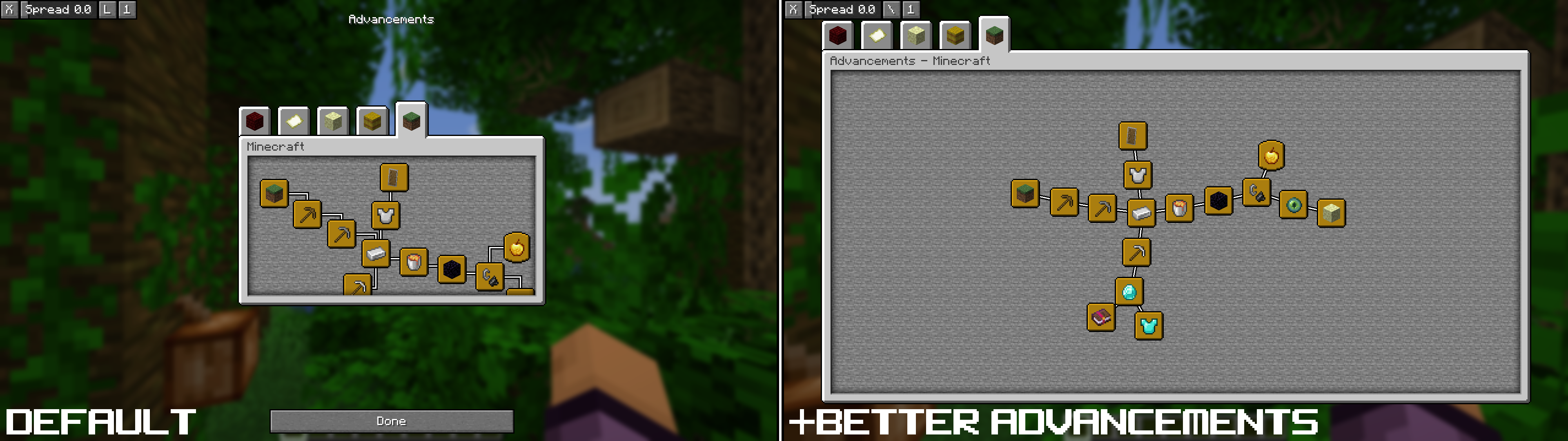 Use Better Advancements as well to get a bigger advancement window!