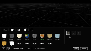 Planet selection menu