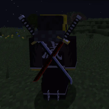 Swords sheathed on the back