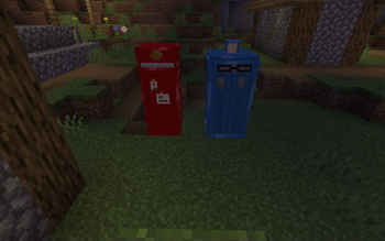 police box and phone box backs