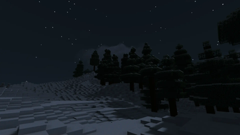 A snowy mountain