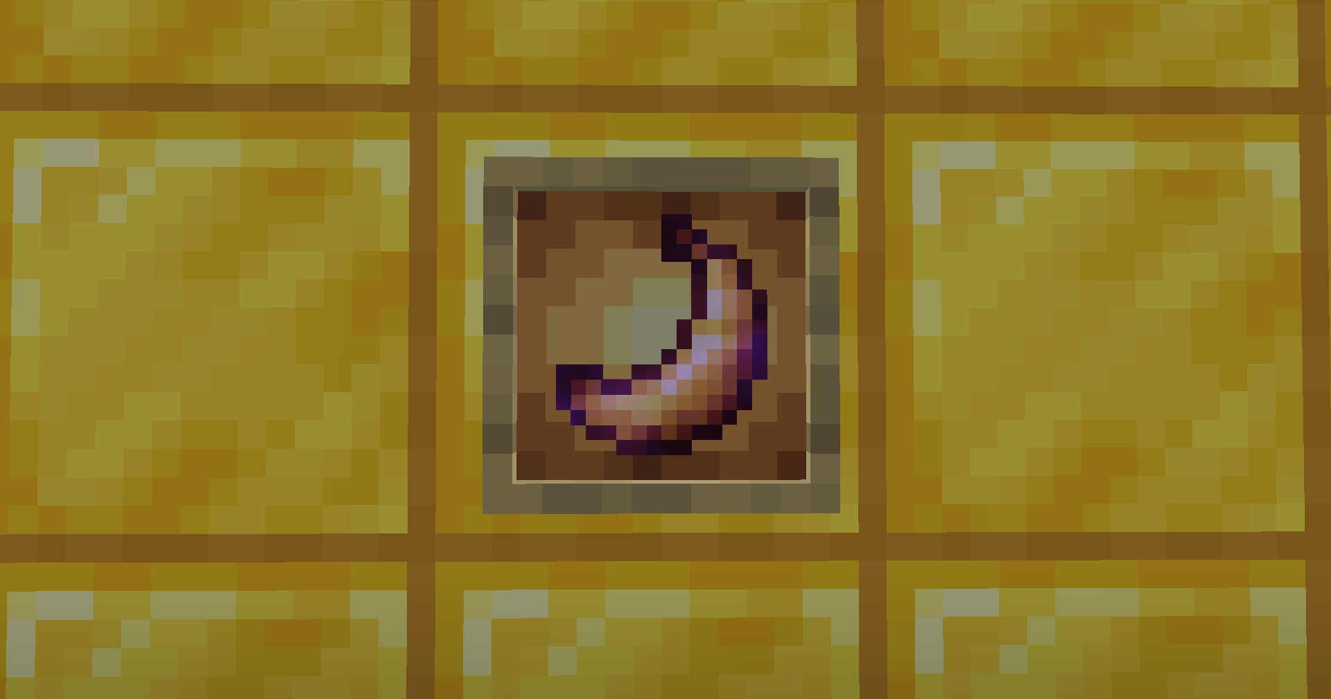 Enchanted Golden Banana in a Glow Item Frame