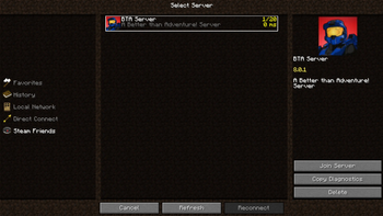 The Steam Friends tab under the Multiplayer menu.