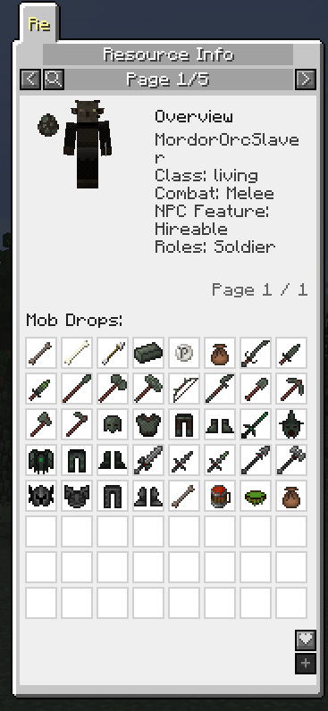 LOTR Mob Drops