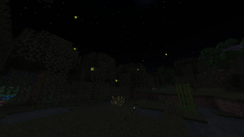 Neutral Bush in the swamp at night