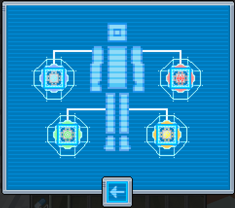 The Player's Cybernetic System Improvement Menu
