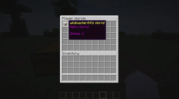 Worlds Menu