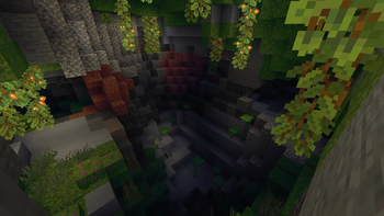 After: Lush cave